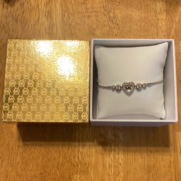 Michael Kors Love Is In The Air Heart and Crystal Slider Bracelet - Picture 3 of 7